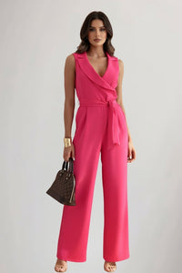 Camille | Sophisticated Wrap-Front Wide-Leg Jumpsuit