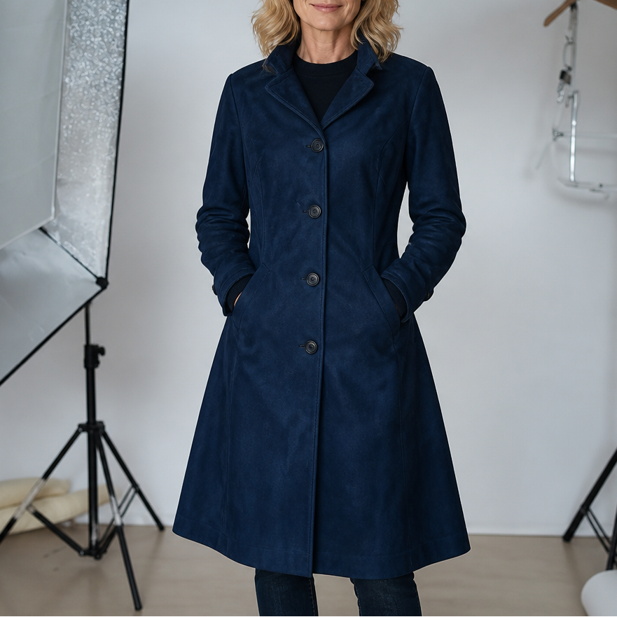 Draperie | Suede Trench Coat – Soft Unstructured Style