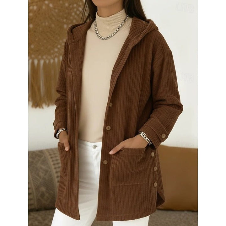 Joanna | Hooded Button-Front Coat for Women in Cozy Fabric