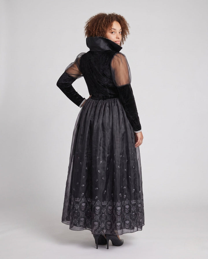 Drune | Elegant Halloween Dress – Unique Skull Pattern for Women
