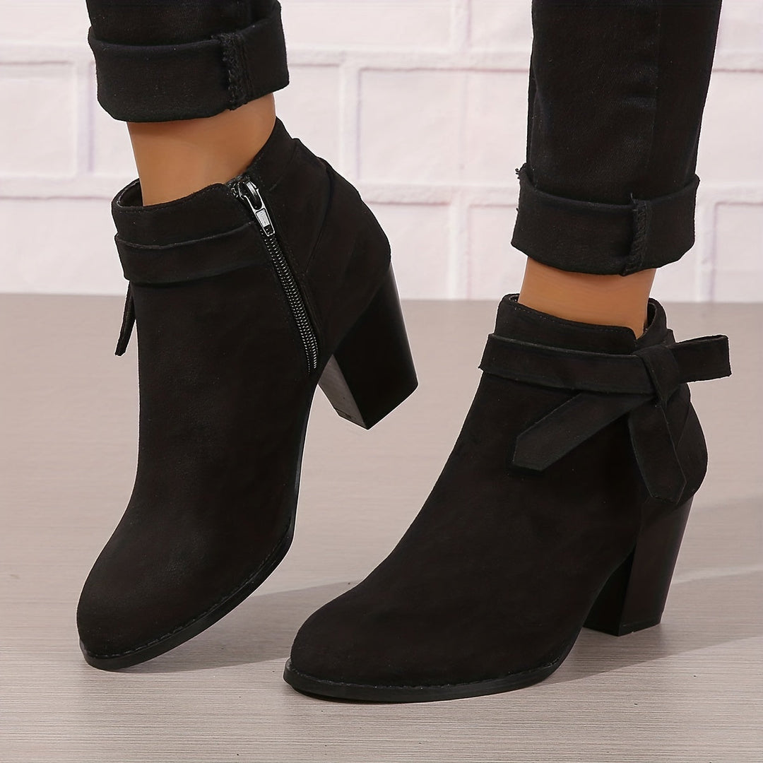 Daisy | Feminine And Sophisticated Bow Detail Ankle Boots