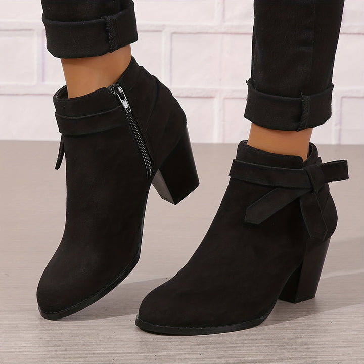 Daisy | Feminine And Sophisticated Bow Detail Ankle Boots