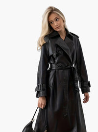Scarlett | Trench coat in ecopelle elegante e lussuoso