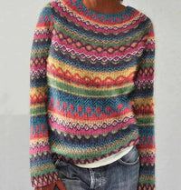 Mary | Colorful And Breathable Striped Knit Sweater