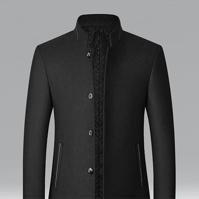 Gregory | Stand-Collar Overcoat – Timeless Style for Men