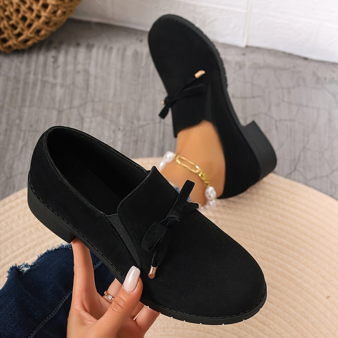 Nadia | Slip-On Loafers – Bow Detail for Effortless Style