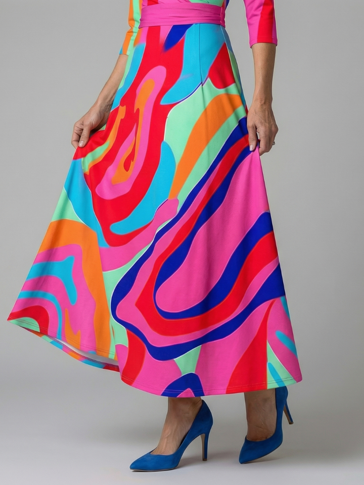 Celine | Midi Dress – Floral Cross Wrap Style for Women
