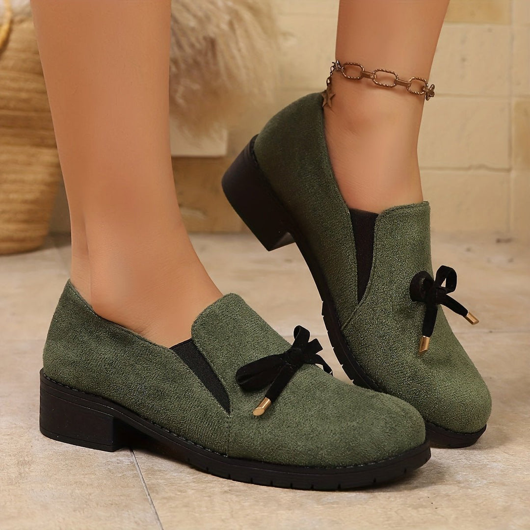 Nadia | Slip-On Loafers – Bow Detail for Effortless Style