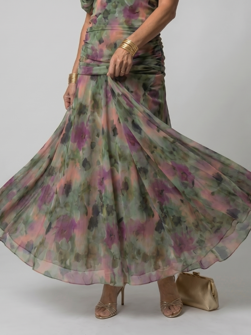 Calen | Off Shoulder Midi Dress – Lightweight and Comfortable Style for Women