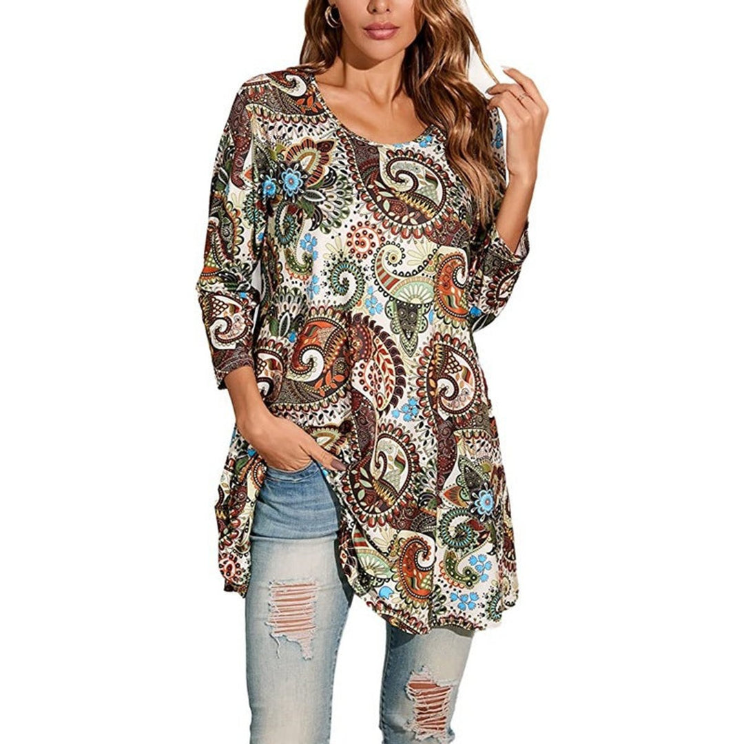 Emily | A-Linien-Tunika mit auffälligem Mandala-Print