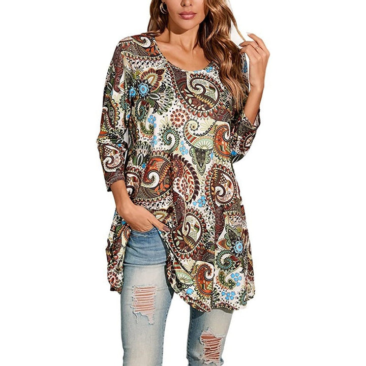 Emily | A-Linien-Tunika mit auffälligem Mandala-Print