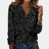 Vanessa | Glamorous And Versatile Sequin V-Neck Top