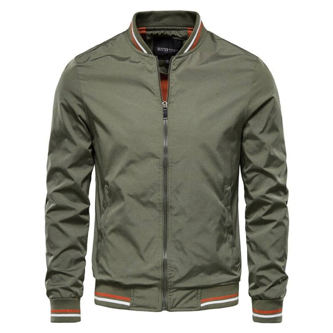 Leo | Moderne und sportliche Bomberjacke mit kontrastierenden Rippstrickbündchen