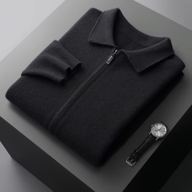 Oliver | Stilvolle und vielseitige Herren-Strickjacke mit durchgehendem Reißverschluss