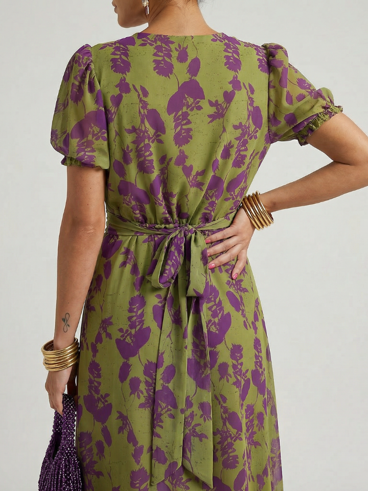 Virel | Floral Midi Dress – Wrap Style for Everyday Wear