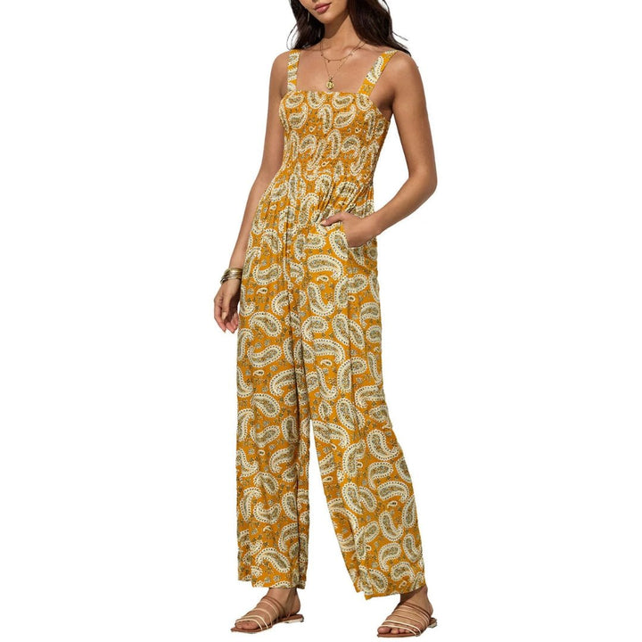 Ursula | Floral Jumpsuit – Elegant Wide-Leg Style for Women