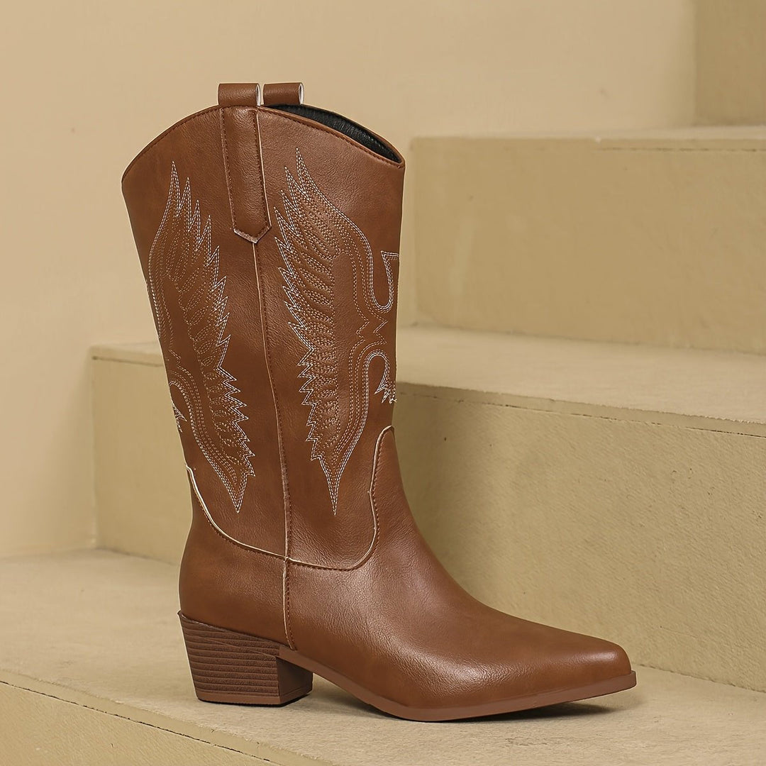 Tanja | Elegant And Stylish Wide-Calf Cowboy Boots