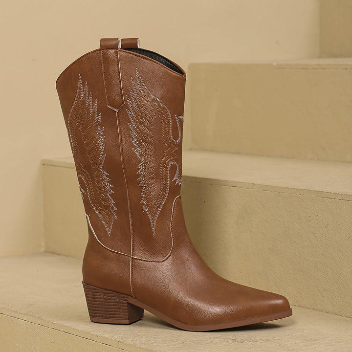 Tanja | Elegant And Stylish Wide-Calf Cowboy Boots