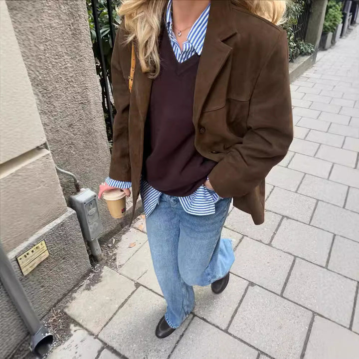 Sophia | Luxurious And Tactile Suede Blazer