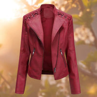 Kristin | Stylische und ausgefallene Bikerjacke aus Kunstleder