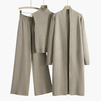Lucienne | Three-Piece Roll-Neck Knit Layering Set