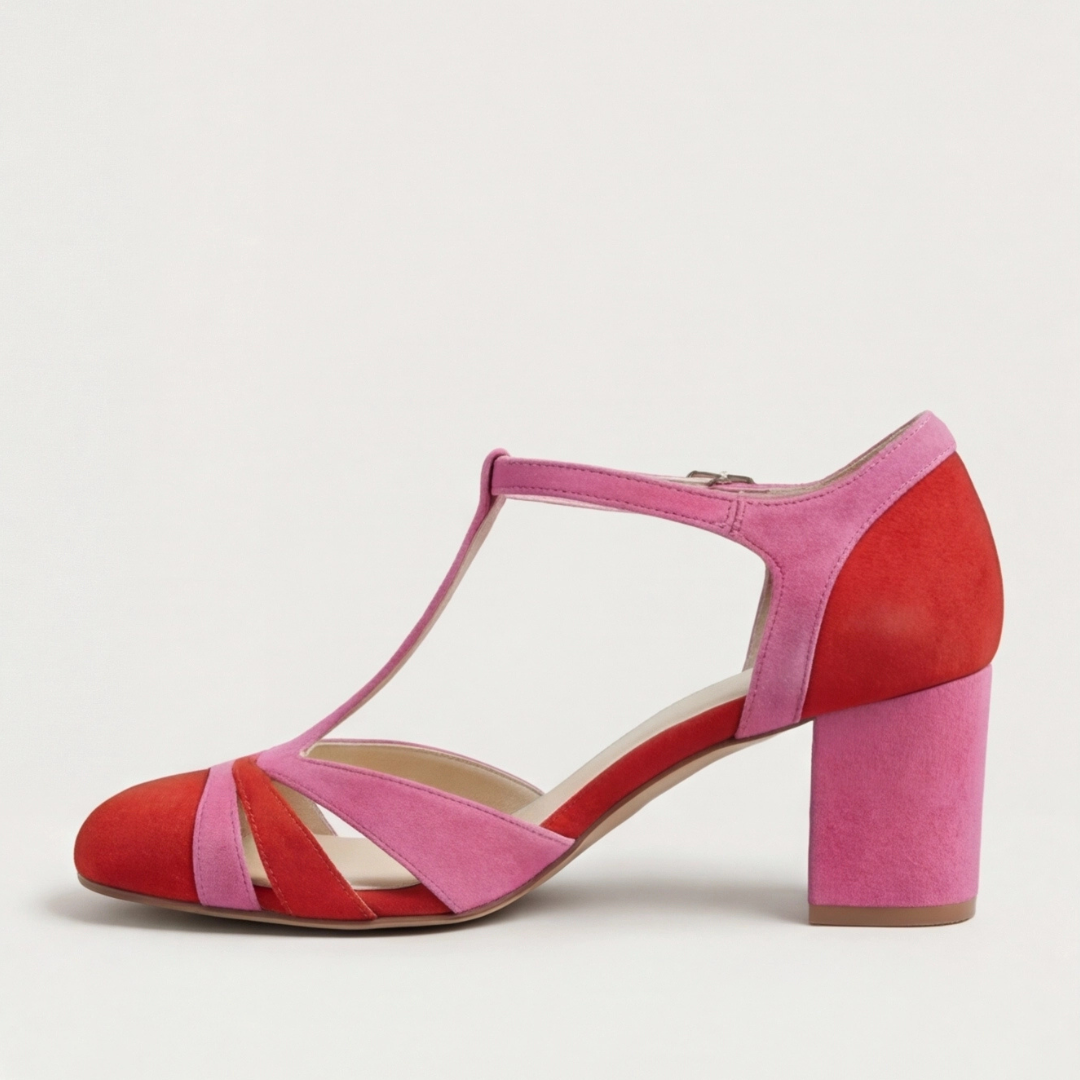 Joanna | Closed Toe T-Strap Heels – Modern Elegance for Women