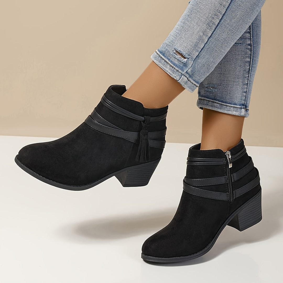 Annabelle | Refined And Versatile Tassel Ankle Boots
