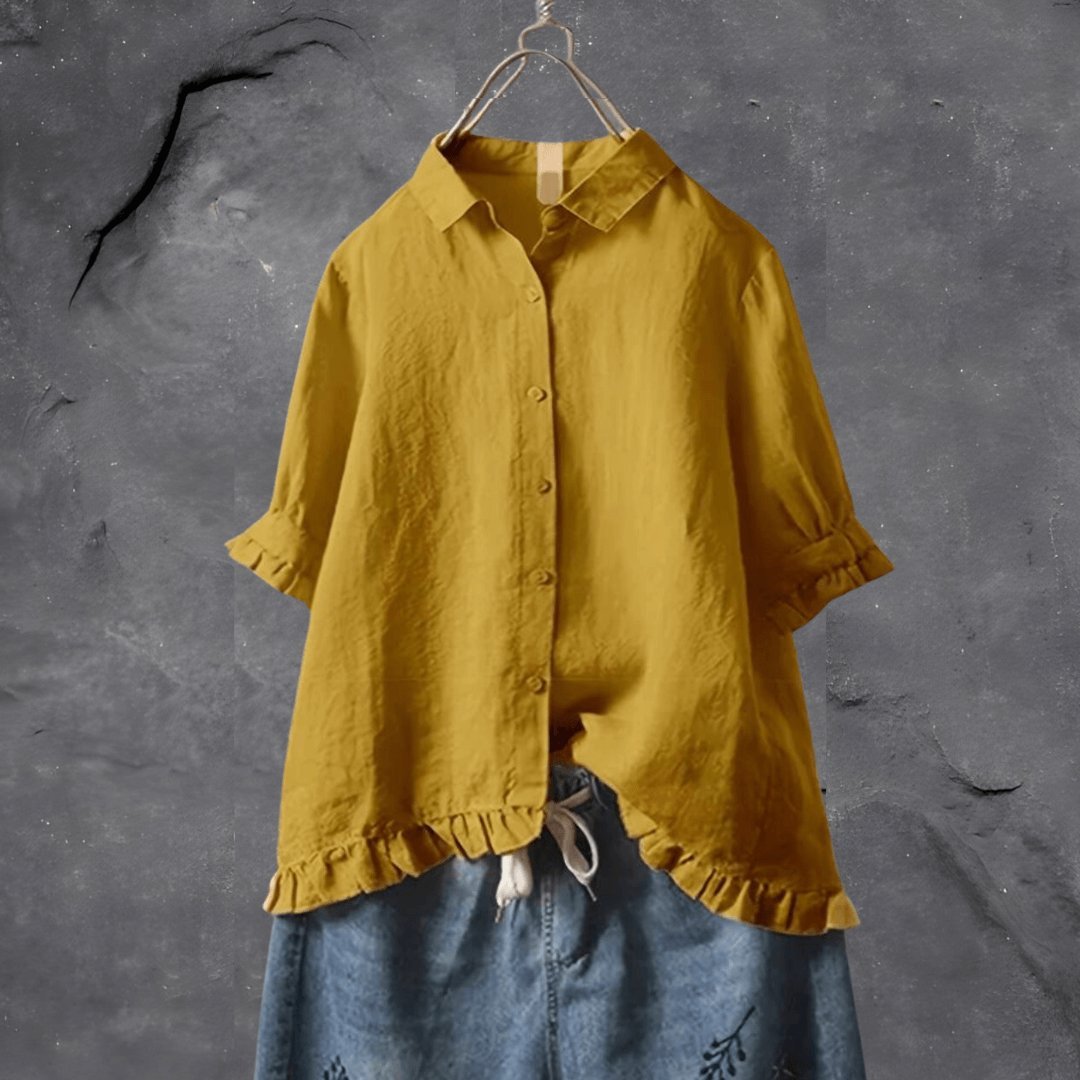 Willa | Ruffle-Hem Blouse – Effortlessly Feminine Style for Women