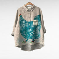 Emilia | Playful And Stylish Chicken Print Blouse