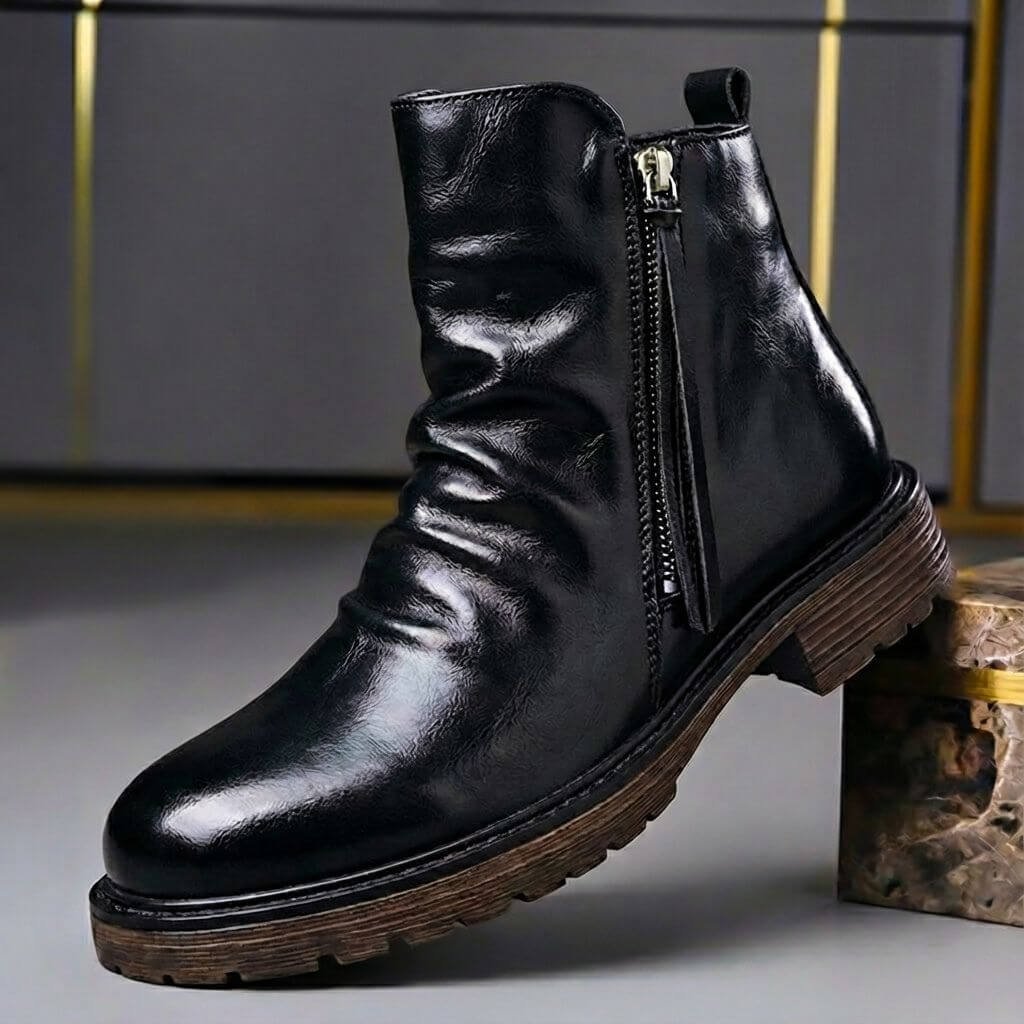 Walter | Leather Boots – Vintage Hand-Crafted Style for Men