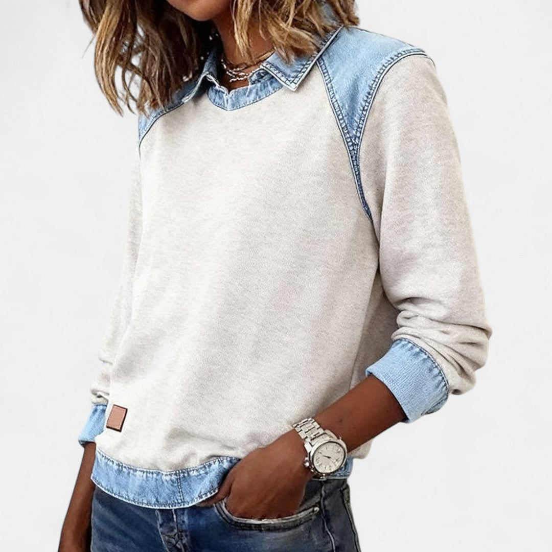 Sophia | Modern Knit Sweatshirt For Effortless Everyday Elegance