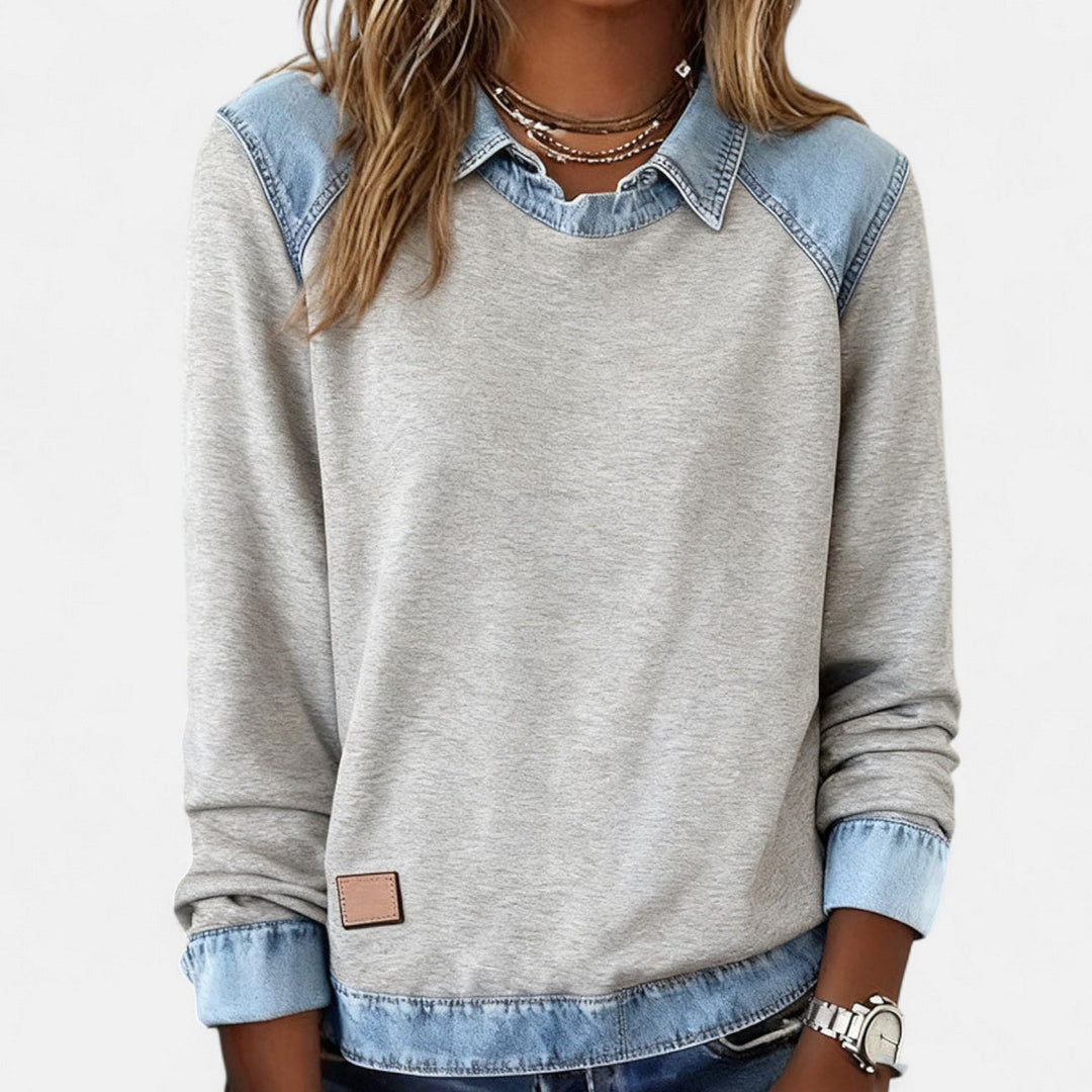 Sophia | Modern Knit Sweatshirt For Effortless Everyday Elegance