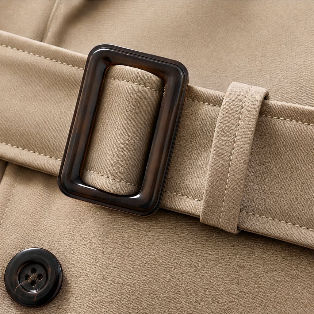 Winterly | Mid-Length Trench Coat – Belted Style for Women