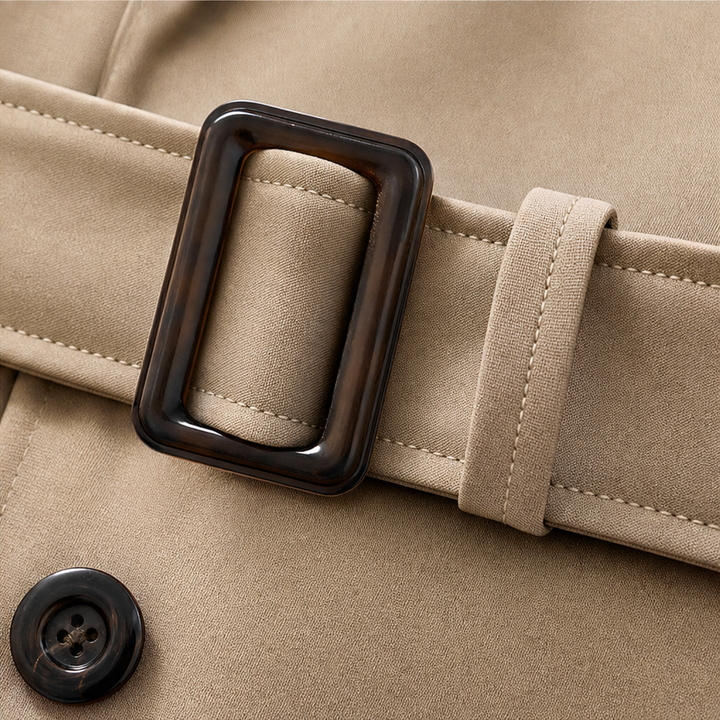 Winterly | Mid-Length Trench Coat – Belted Style for Women
