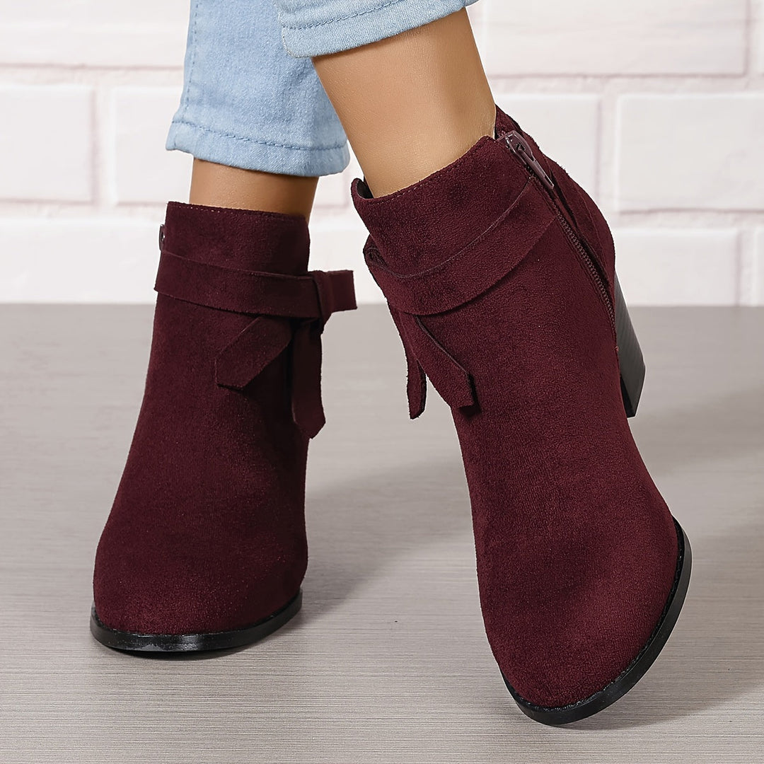 Daisy | Feminine And Sophisticated Bow Detail Ankle Boots
