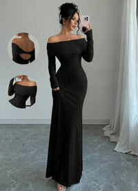 Marie | Elegantes Maxikleid mit langen Ärmeln