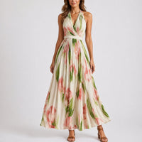 Chloe | Elegant Fall Wedding Watercolour Floral Maxi Dress